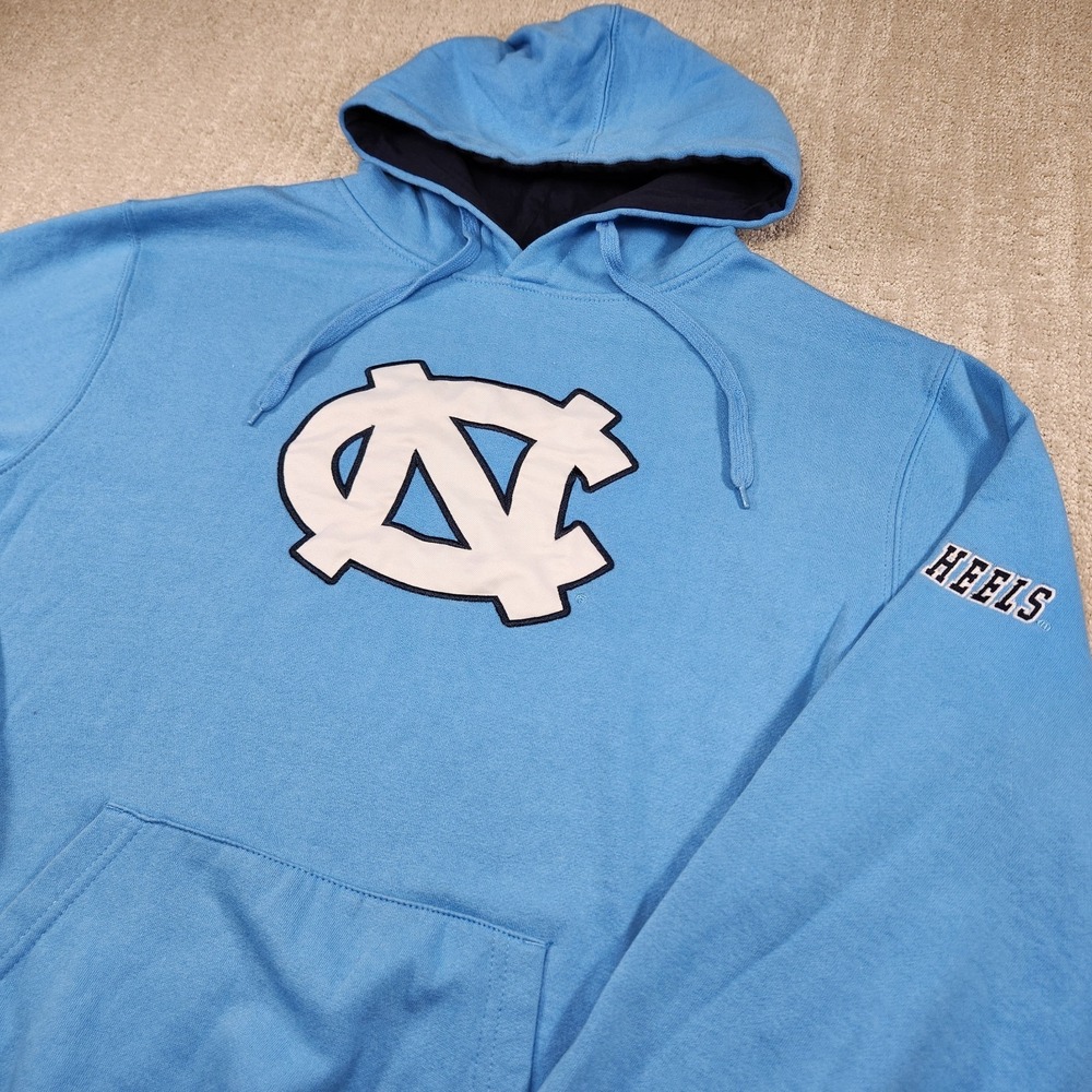 UNC Tarheels‎ Hoodie Men Large Blue Fleece Sweatshirt Basketball NCAA